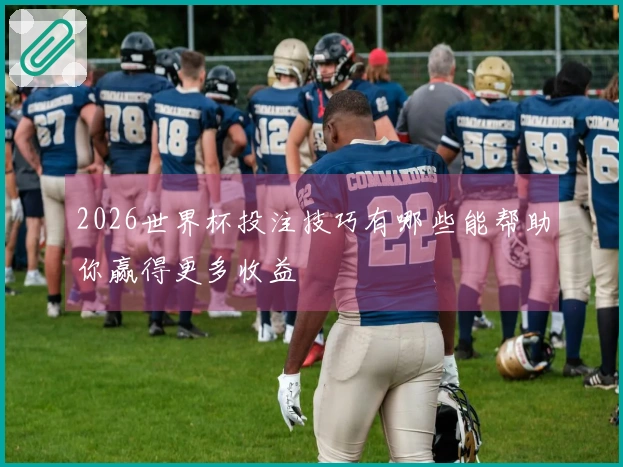 2026世界杯投注技巧有哪些能帮助你赢得更多收益
